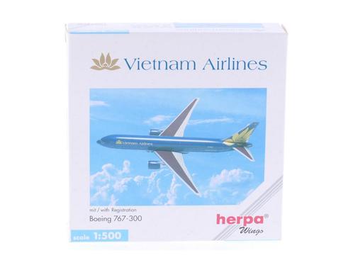 Schaal 1:500 Herpa 502931 Vietnam Airlines Boeing 767-300..., Hobby en Vrije tijd, Modelbouw | Vliegtuigen en Helikopters, Gebruikt