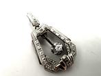 Zonder minimumprijs - Hanger - 18 karaat Witgoud Diamant