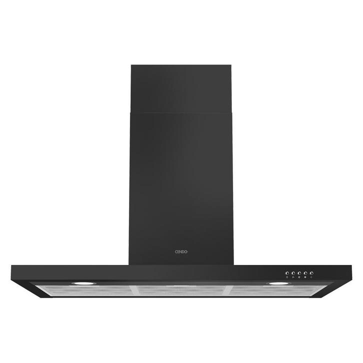 Wand dampkap - 90 cm - Zwart - 730 m³/h - CENDO BMB5090PDZ, Elektronische apparatuur, Afzuigkappen, Vrijstaand, 600 tot 800 m³ per uur