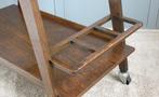 Serveerwagen - Vintage Trolley, Barwagen - Eikenhout - Met