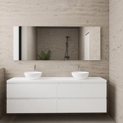 ACTIE BWS Badmeubel | Paris | Hoogglans Wit | 160 cm | met, Doe-het-zelf en Bouw, Sanitair, Bad, Nieuw, Ophalen of Verzenden