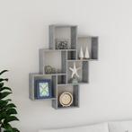 vidaXL Wandschap kubus 78x15x93 cm bewerkt hout betongrijs, Huis en Inrichting, Verzenden, Nieuw
