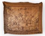 A very large tapestry with woven frame depicting pastoral