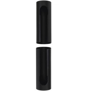Sierhuls voor paumelle aluminium zwart Ø16mm, Klink of Kruk
