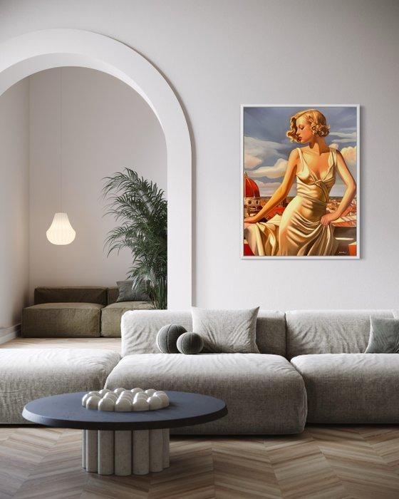 Biatturi Irina - Terrasse à Florence, Antiek en Kunst, Kunst | Designobjecten