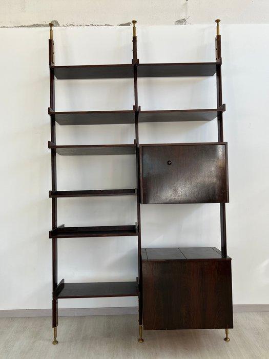 Boekenkast (2) - Hout, Metaal - Vintage modulaire boekenkast, Antiek en Kunst, Curiosa en Brocante