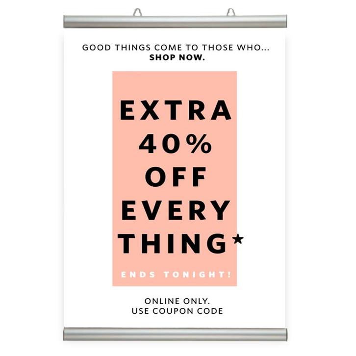 Posterklem Zilver 600 mm, Zakelijke goederen, Overige Zakelijke goederen, Verzenden