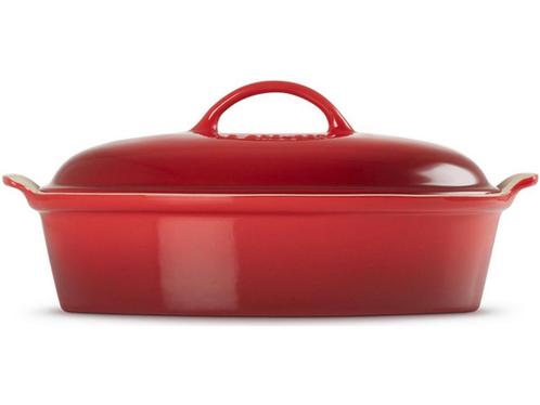 Le Creuset Ovenschaal Ovaal met Deksel 36 cm / 3,8 Liter, Huis en Inrichting, Woonaccessoires | Overige, Zo goed als nieuw, Verzenden