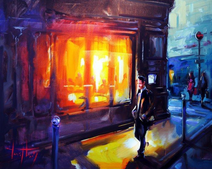 Jurij Frey - Unterwegs, Paris (Collection 2025), Antiek en Kunst, Kunst | Schilderijen | Modern