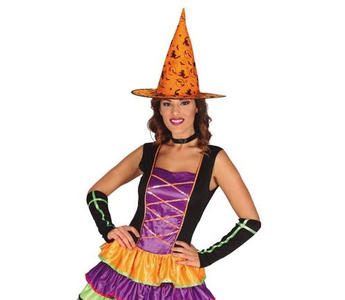Halloween Heksenhoed Oranje, Hobby en Vrije tijd, Feestartikelen, Nieuw, Verzenden