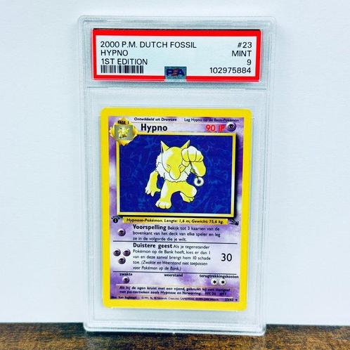 Pokémon Graded card - 1st Edition - Hypno - Fossil #23 -, Hobby en Vrije tijd, Verzamelkaartspellen | Pokémon