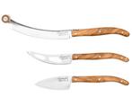 Laguiole - 3x Cheese Knives - Olive Wood - hard & soft, Antiek en Kunst, Antiek | Keukengerei