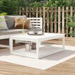 vidaXL Table de jardin blanc 121x82,5x45 cm bois massif, Neuf, Verzenden