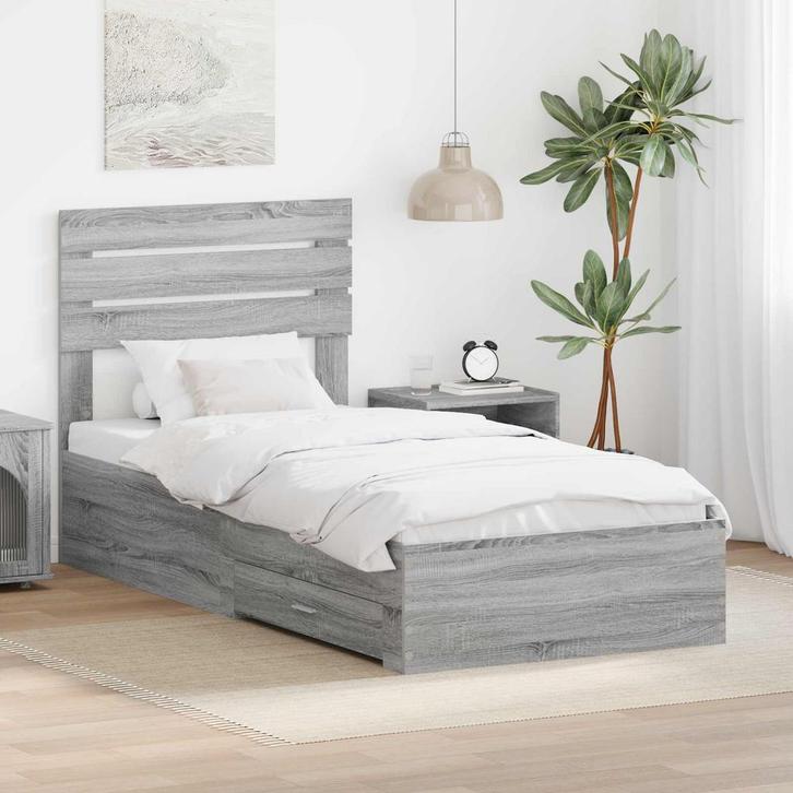 vidaXL Bedframe met lade met hoofdeinde met opslag Bewerkt, Huis en Inrichting, Slaapkamer | Bedden, Nieuw, Verzenden