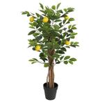vidaXL Kunstcitroenboom met 3 stammen 85 cm polypropeen, Maison & Meubles, Plantes d'intérieur, Verzenden