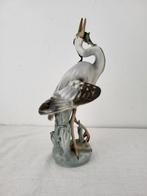 Royal Dux Porzellan-Manufaktur - Heron avec poisson dans le, Antiquités & Art