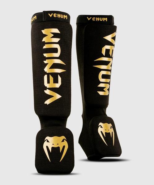 Venum Kontact Scheenbeschermers Zwart Goud, Sport en Fitness, Vechtsporten en Zelfverdediging, Nieuw, Overige, Verzenden