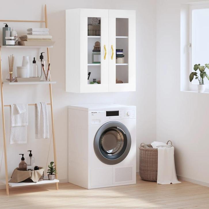 vidaXL Bovenkast 69,5x34x90 cm wit, Huis en Inrichting, Kasten | Dressoirs, Nieuw, Verzenden