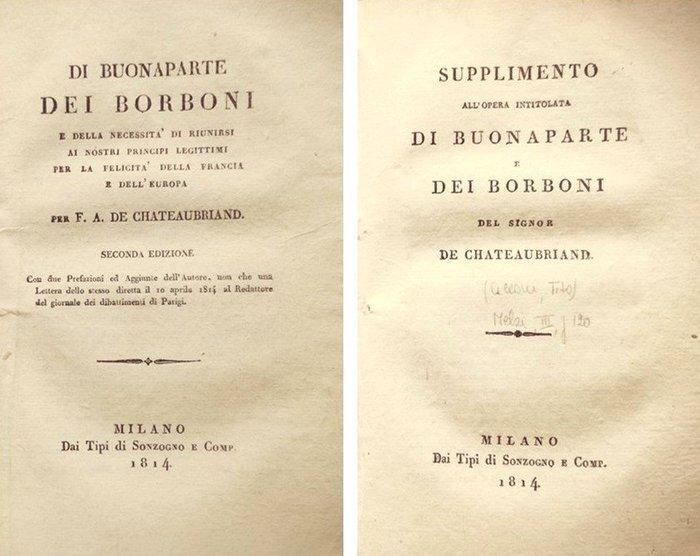 Gallais Jean Pierre, Chateaubriand Francois - 8 Opere, Antiek en Kunst, Antiek | Boeken en Manuscripten