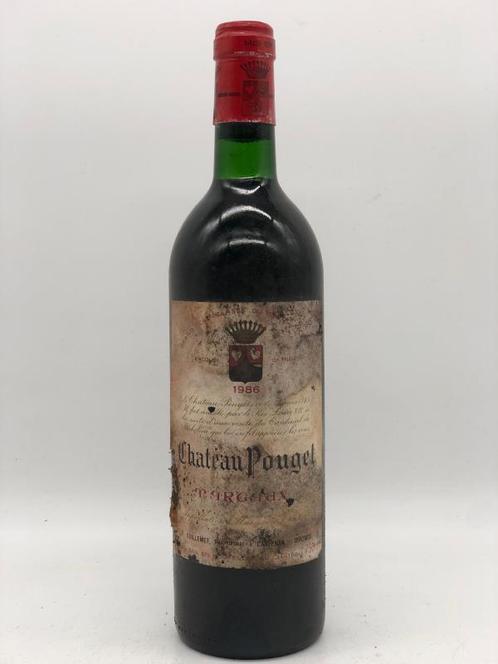 1 x 75cl Chateau Pouget, Margaux 1986 (Bordeaux, rood), Verzamelen, Wijnen, Frankrijk, Rode wijn, Nieuw, Ophalen of Verzenden