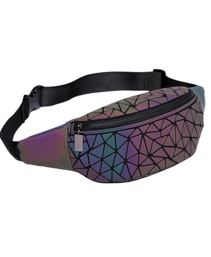 Reflecterende Heuptas Lijnpatroon Holografisch Fanny Packtas, Handtassen en Accessoires, Tassen | Damestassen, Overige kleuren