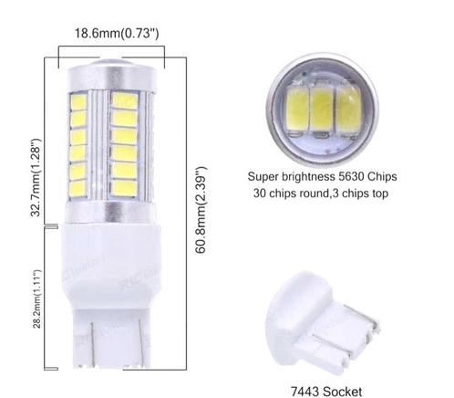AMPOULE 33 LEDS T20 BLANC CANBUS, Auto-onderdelen, Verlichting, Verzenden