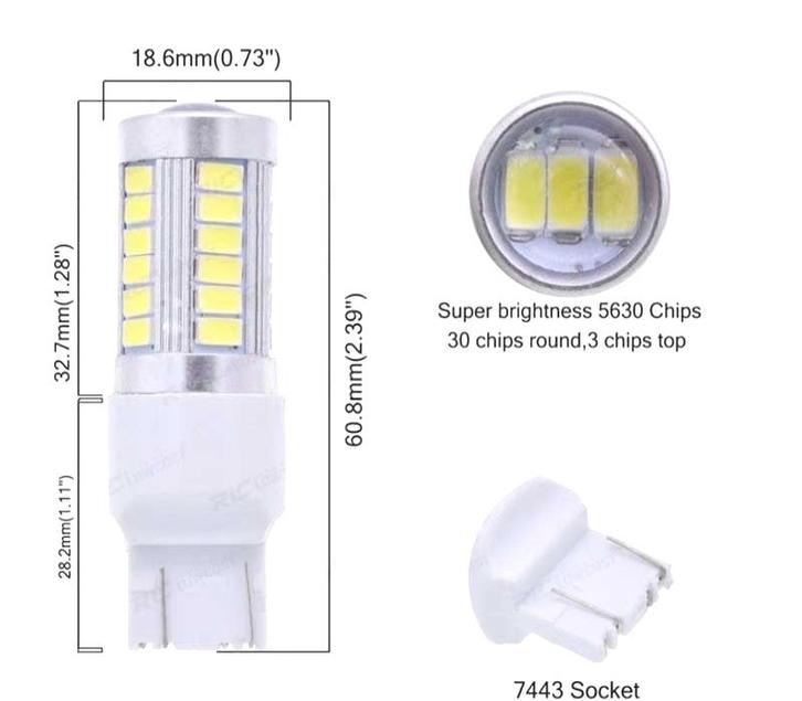 AMPOULE 33 LEDS T20 BLANC CANBUS, Autos : Pièces & Accessoires, Éclairage, Envoi