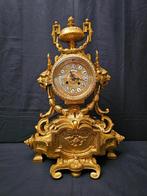 Pendule de cheminée Style Louis XV - Bronze doré - 1850-1900, Antiquités & Art