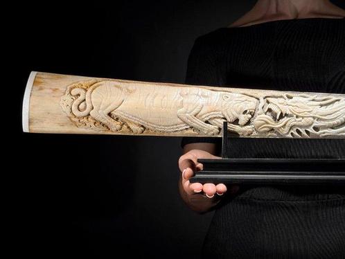 PAS DE PRIX DE RÉSERVE - Grande défense despadon patinée, Antiek en Kunst, Kunst | Designobjecten