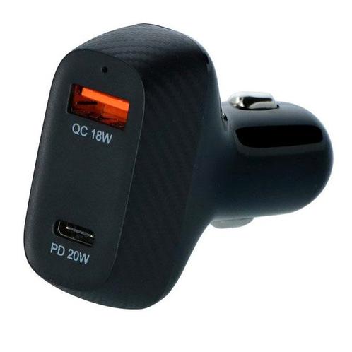 Carpoint 12/24V Auto Duo Snellader 20W USB-C + 18W USB 3.0, Télécoms, Chargeurs de voiture, Enlèvement ou Envoi