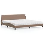 vidaXL Bed met matras kunstleer cappuccinokleurig 200x200 cm, Verzenden, Nieuw
