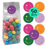 Fako Bijoux® - Uitdeelzakjes Met Sluitstickers - 50 Stickers, Divers, Emballage cadeau, Verzenden