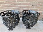 cast iron openwork round plant pot - Bocal - Fonte