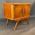 Kabinet - Glas, Hout, Italiaans modernisme uit de jaren 50, Antiek en Kunst