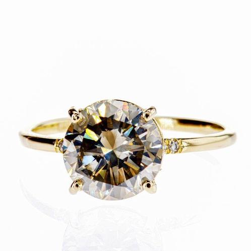 Zonder Minimumprijs - Verlovingsring - 14 karaat Geel goud -, Handtassen en Accessoires, Antieke sieraden