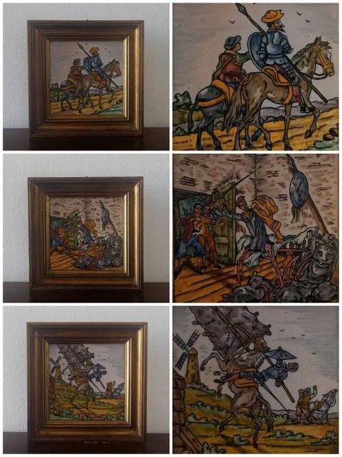 J. Roig - Paneel - Keramiek - Don Quichot - ca. 1960, Antiquités & Art, Antiquités | Autres Antiquités