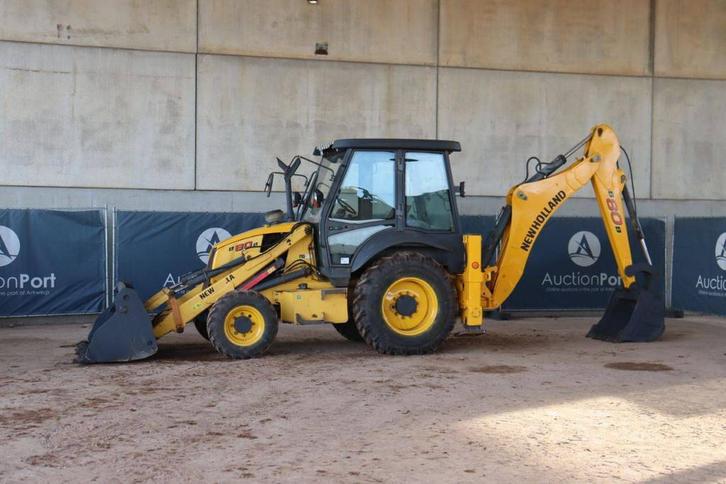 Veiling: Graaf-laadcombinatie New Holland B80B-SS Diesel 72k, Zakelijke goederen, Machines en Bouw | Kranen en Graafmachines, Ophalen