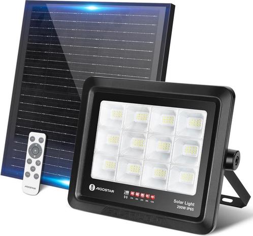 Aigostar Solar Wandlamp - Sensor - IP65 waterdicht - Zwart, Huis en Inrichting, Overige Huis en Inrichting, Verzenden