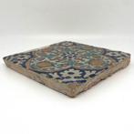 Carreau - Antieke polychrome Delftse tegel (pompadour- of, Antiek en Kunst