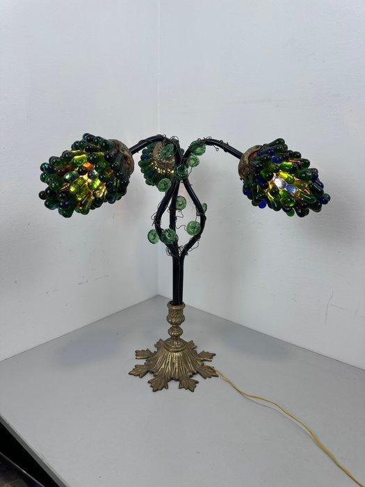 Tafellamp - Glas, Messing, Metaal, Antiek en Kunst, Curiosa en Brocante