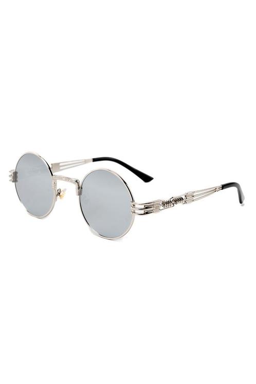 Ronde Zonnebril Steampunk Heren Zilver Montuur Rond Zilveren, Handtassen en Accessoires, Zonnebrillen en Brillen | Dames, Nieuw