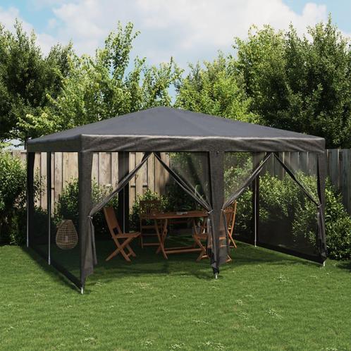 vidaXL Partytent met 8 mesh zijwanden 4x4 m HDPE, Tuin en Terras, Partytenten, Nieuw, Verzenden