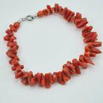 Bloedkoraal - Zilver - Armband - CORALLO MEDITERRANEO, Antiek en Kunst, Curiosa en Brocante