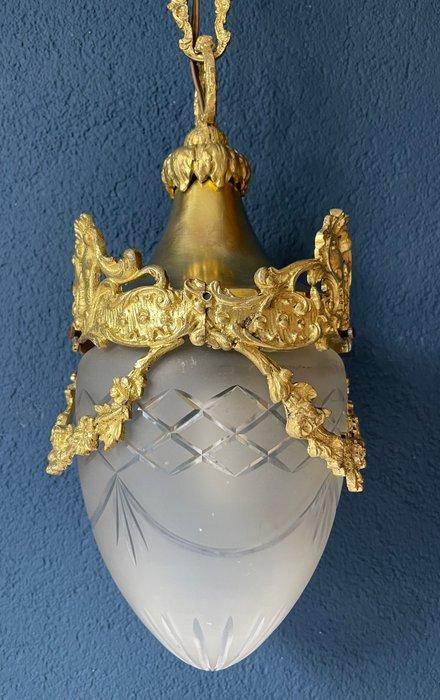 Lamp - Geslepen, gesatineerd, Antiquités & Art, Antiquités | Autres Antiquités
