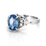 Verlovingsring Platina - 1.72ct. tw. Saffier - Diamant