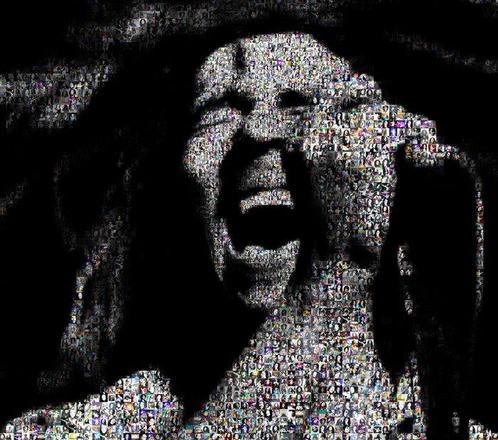 David Law - Crypto Bob Marley X - Format XL 60x60, Antiek en Kunst, Kunst | Schilderijen | Modern