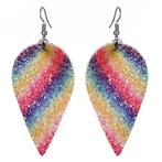Fako Bijoux® - Oorbellen - Omgekeerde Druppel - Glitter -