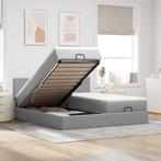 vidaXL Ottoman bed met matrassen 160x200cm stof lichtgrijs, Huis en Inrichting, Slaapkamer | Bedden, Verzenden, Nieuw