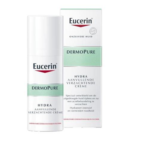 Eucerin DermoPure Hydra Aanvullende Verzachtende Crème 50ml, Handtassen en Accessoires, Uiterlijk | Gezichtsverzorging, Nieuw
