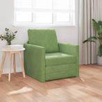 vidaXL Vloersofa Bed 2-in-1 Lichtgroen 74x77x81 cm Velours, Huis en Inrichting, Verzenden, Nieuw